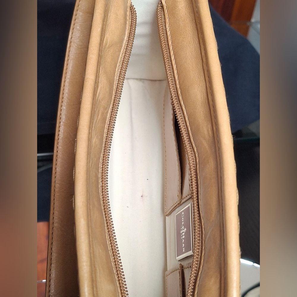 Cole Haan Tan Leather Women's Shoulder Bag Vintage - Picture 9 of 16